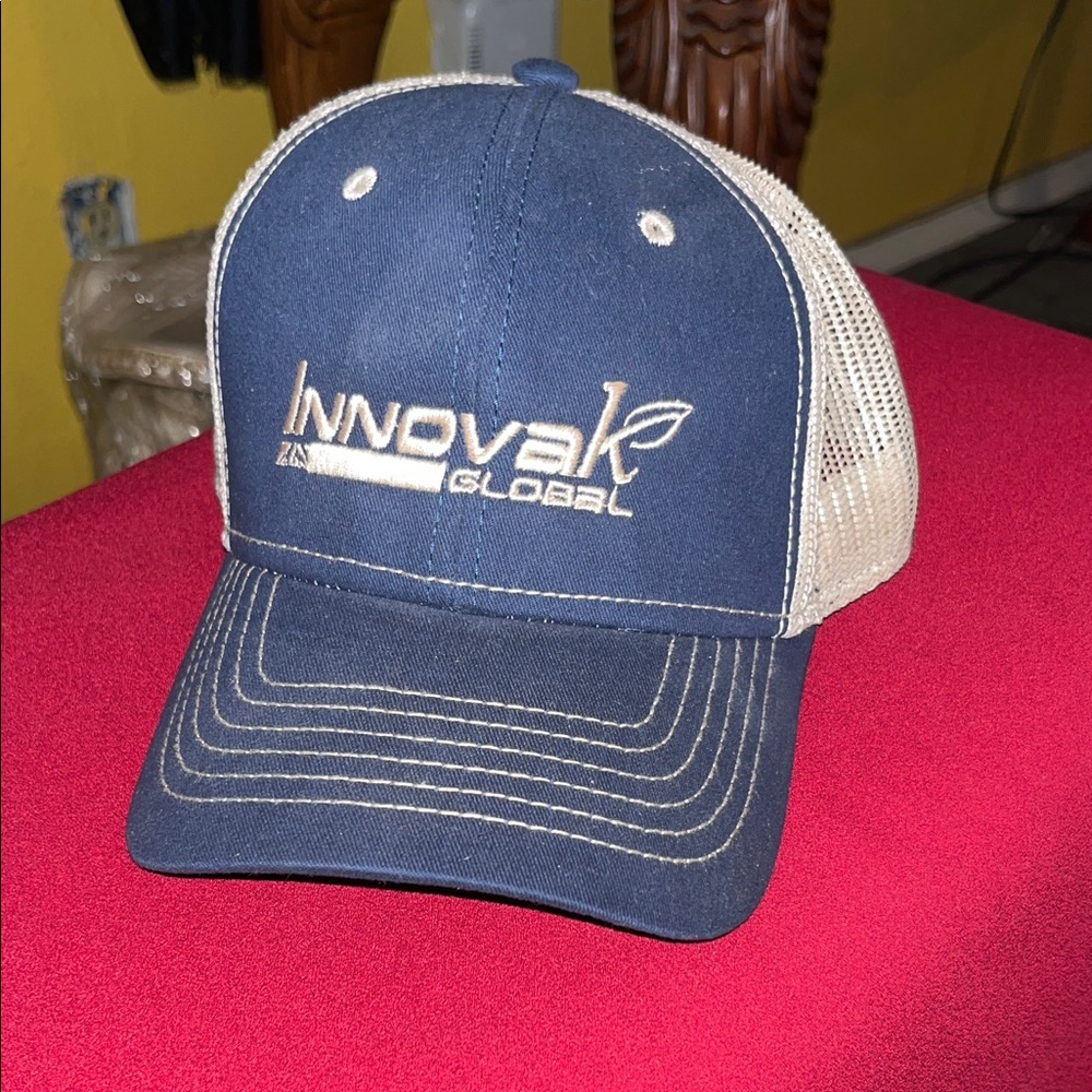 Men's Navy and Tan Mesh Trucker Hat